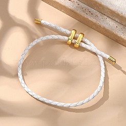 Bracciali cordone intrecciato in pelle&nbsp;BJEW-G675-06G-06