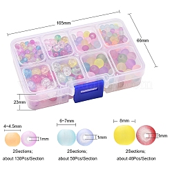 452 Stück 6 transparente Krakelee- und Milchglasperlen&nbsp;CCG-YW0001-07