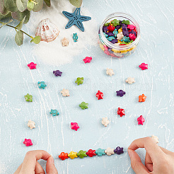 Kit fai da te per realizzare braccialetti elastici con perline di tartaruga&nbsp;DIY-SC0015-28A-B