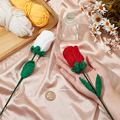Blumenbaumwolle mit eisengestricktem Kostümverzierungszubehör&nbsp;DIY-WH0570-09C