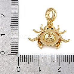 Messing Pavé bunte Zirkonia europäischen Anhänger&nbsp;KK-C114-08G