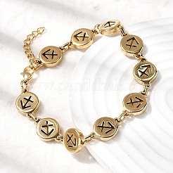 12 bracelet à maillons en acier inoxydable 304 Constellations&nbsp;BJEW-I239-01G-07