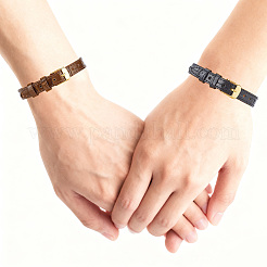 2 Stück 2 Farben Leder strukturierte Armband Riemen Schiebearmbänder für Schiebe-Charms&nbsp;AJEW-CL0002-98