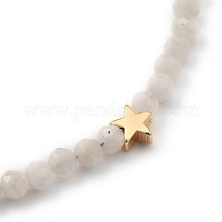 Collares de cuentas de piedra lunar arcoiris natural&nbsp;NJEW-JN02985-01