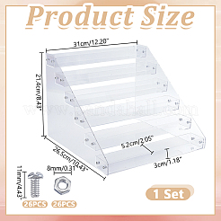 Présentoir à 6 niveau pour bouteilles de vernis à ongles en acrylique&nbsp;ODIS-WH0043-189A