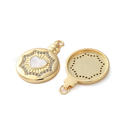 Ottone micro spianare pendenti zirconi&nbsp;KK-U070-01C-G