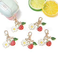 6 Uds decoraciones colgantes de esmalte de aleación&nbsp;HJEW-YW00525