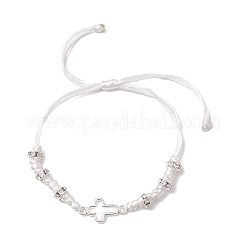 2 pz braccialetti con maglie incrociate in lega&nbsp;BJEW-JB11527
