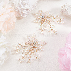Abs kunststoff nachahmung perlen perlen blume hochzeit schuhdekorationen&nbsp;FIND-WH0126-71G