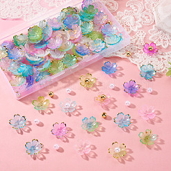 160 pièces 8 styles de capuchons de perles en acrylique&nbsp;OACR-TA0004-53A