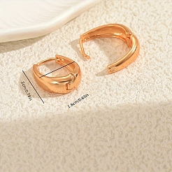 Pendientes de aro en forma de U de acero inoxidable&nbsp;RX7461
