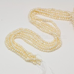 Brins de perles de culture d'eau douce naturelles de qualité aa&nbsp;PEAR-L003-C-03-01