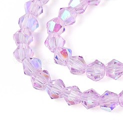 Chapelets de perles en verre transparente  &nbsp;EGLA-N021-4mm-M