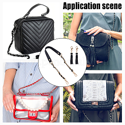 1 Stück schwarze Taschenketten aus Kunstleder&nbsp;PURS-DR0001-03