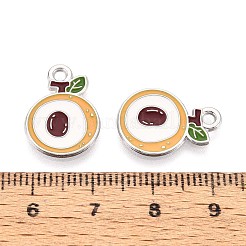 Breloques en alliage émaillé de fruits&nbsp;PALLOY-S058-01P-15