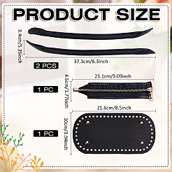 1 stück rechteck pu leder stricken häkeln taschen nagel boden shaper pad&nbsp;DIY-ME0002-91