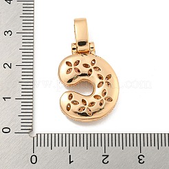 Pendenti in zirconi cubici trasparenti in micro pavè di ottone&nbsp;KK-B099-01G-C