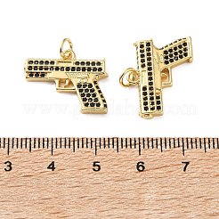 Ottone micro spianare pendenti zirconi&nbsp;KK-H279-04G-01