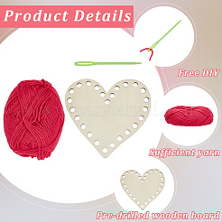 DIY Herz-Holz-Strickwebstuhl-Kits&nbsp;DIY-CY0003-10B