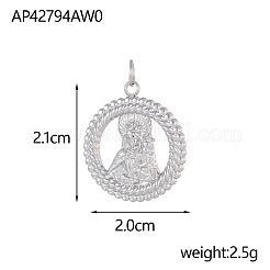 Anhänger aus Edelstahl 304&nbsp;STAS-OY002-20P