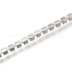 304 Edelstahl-Cup-Kettenarmbänder mit Strassen&nbsp;AJEW-B004-01B