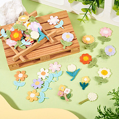 42 stücke 21 arten blume computerized stickerei tuch patches&nbsp;PATC-TA0001-27