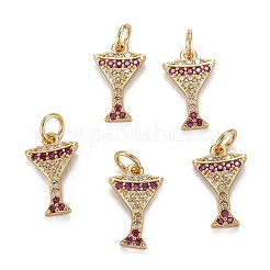 Latón charms de circonio cúbico&nbsp;X1-ZIRC-C024-13G