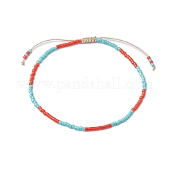 4 Stück 4 Farben verstellbare geflochtene Armband-Sets aus Glasperlen&nbsp;BJEW-JB10803