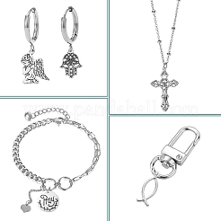 100 pz 10 stili pendenti in lega di stile tibetano&nbsp;TIBEP-CJ0003-52