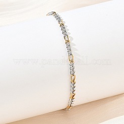 Unisex-Armbänder aus 304er Edelstahl im Figaro-Stil&nbsp;STAS-O036-23GP