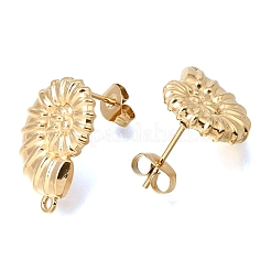 Boucles d'oreilles à tige en acier inoxydable 304&nbsp;STAS-D391-04A-G