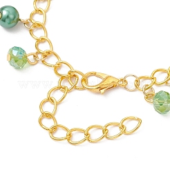 Bracelets à breloques en alliage émaillé de Noël&nbsp;BJEW-JB12076-03