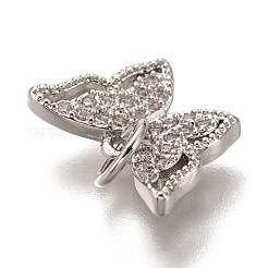 Ciondoli in ottone zirconi chiari micro pavé&nbsp;ZIRC-B002-47P