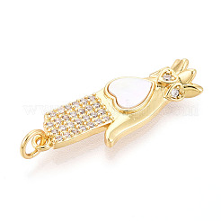 Pendenti in zirconi cubici trasparenti in micro pavè di ottone&nbsp;KK-N268-35G