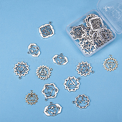 Tibetischer stil Aluminium Anhänger & Charms&nbsp;TIBEP-SC0001-02