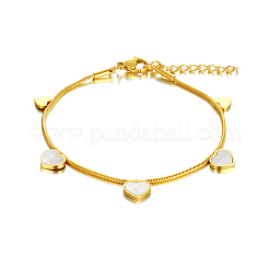 Elegante Edelstahl-Herz-Charm-Armbänder&nbsp;YI5827-2