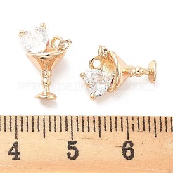 Messing Glas Anhänger / charms&nbsp;KK-M102-32G