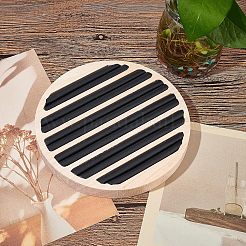 6-Schlitz-Holzfingerring-Anzeigeplatte&nbsp;EDIS-WH0012-09A