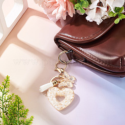Porte-clés en résine en forme de cœur avec papillon&nbsp;KEYC-TADJ0001-01D