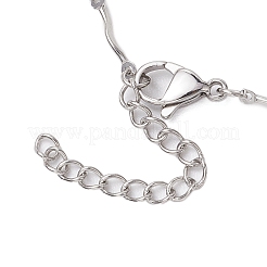 Chaîne à maillons ondulés en acier inoxydable 304 pour fabrication de colliers en macramé&nbsp;NJEW-JN05065-01