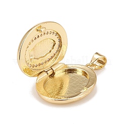 Laiton micro pave pendentifs de médaillon en zircone cubique&nbsp;LS-KK-A161-49G