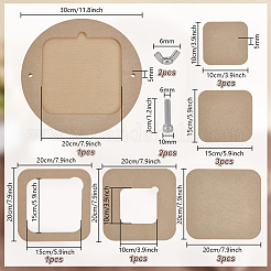 Tragbare Ton-Keilplatte aus mitteldichter Faserplatte (MDF) mit integrierter Konstruktion&nbsp;AJEW-PH0006-65B