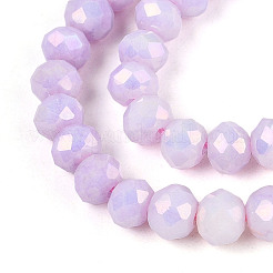 Brins de perles de verre rondelles électrolytiques anti-ternissement&nbsp;X-EGLA-T021-4mm-17-02