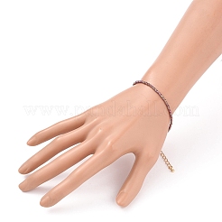 Braccialetti con perline di vetro placcate sfaccettate&nbsp;BJEW-JB05693-03