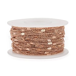 Placcatura ionica (ip) catene figaro in acciaio inossidabile 304&nbsp;CHS-N002-03RG