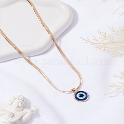 1 pz ciondolo in resina con malocchio blu&nbsp;NJEW-LP0003-25KCG