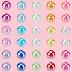 15 couleurs perles acryliques transparentes&nbsp;MACR-PA0001-04C