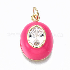 Pendenti in ottone con zirconi chiari&nbsp;ZIRC-S067-022-NR