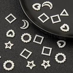 120 pz 6 stile abs plastica imitazione perla anelli di collegamento&nbsp;OACR-FS0001-02