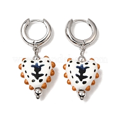 Pendientes colgantes de aro de latón&nbsp;KK-CBA8324-26P-02